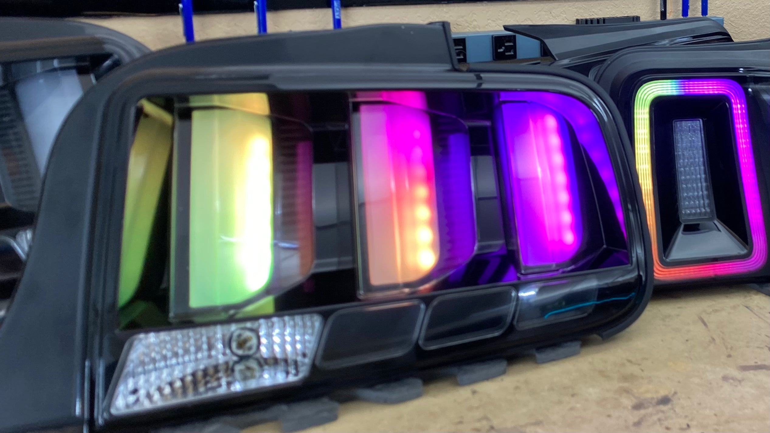 2020-2025 Style Color Shifting Mustang Tail Lights